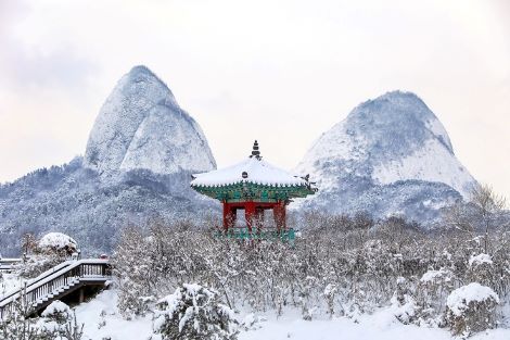 진안 마이산 설경