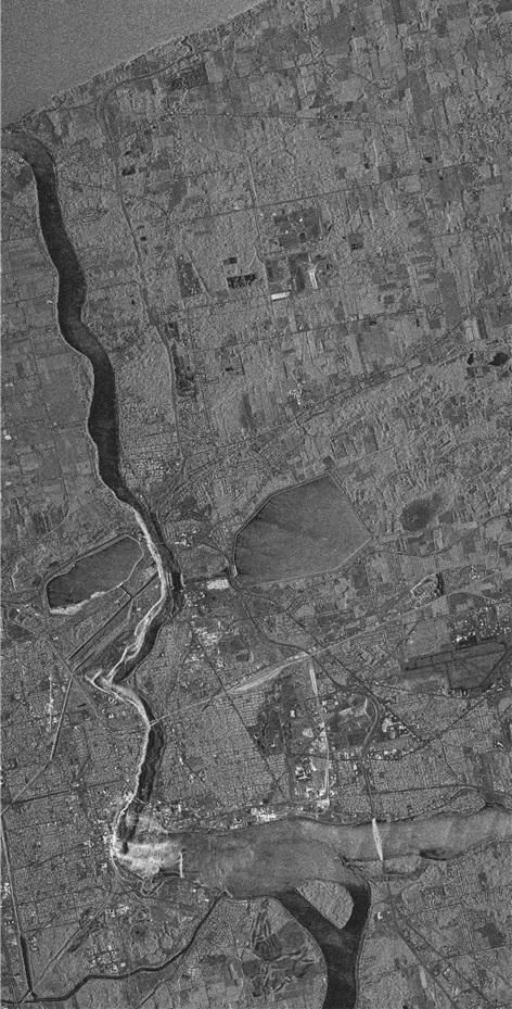 차세대소형위성2호 영상레이다 시험관측 사진. 미국 뉴욕주 나이아가라 폭포 주립공원 일대. 2023.08.14.[사진=KAIST]