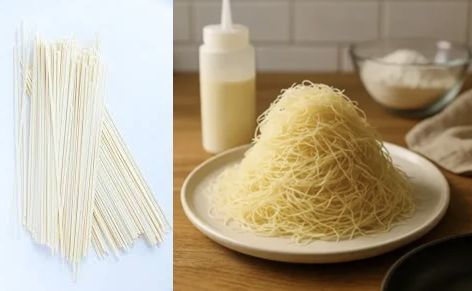 소면(왼쪽)과 카다이프. 알리바바, 페키스 홈페이지 캡처