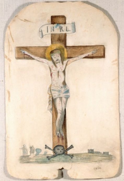 알폰스 무하, 십자가(예수의 십자가· 무하의 8세 때 작품) [Mucha Foundation]