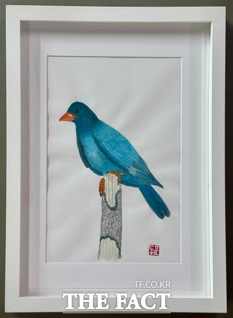 이동문 작가 전시 작품 '파랑새'. /안양시