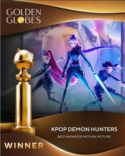 '케이팝 데몬 헌터스' 제83회 골든글로브 시상식 애니메이션상 수상[골든글로브 엑스(X·옛 트위터) 캡처. 재판매 및 DB 금지]