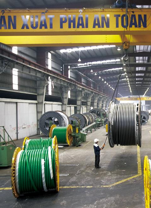 LS에코에너지 베트남 생산법인 LS-VINA 내부 시설 모습.