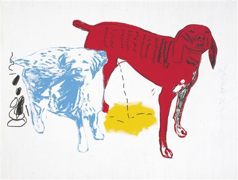 장 미쉘 바스키아·앤디 워홀, 무제, 두 마리의 개(Untitled, Two dogs) [롯데뮤지엄]
