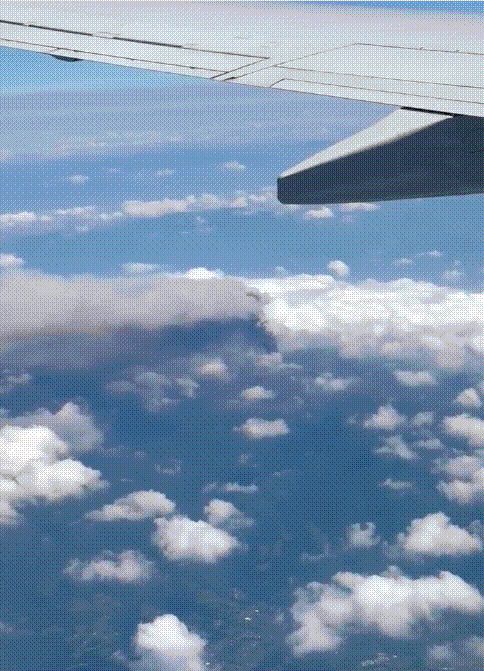 한 일본 네티즌이 비행기에서 촬영해 공유한 영상. /X