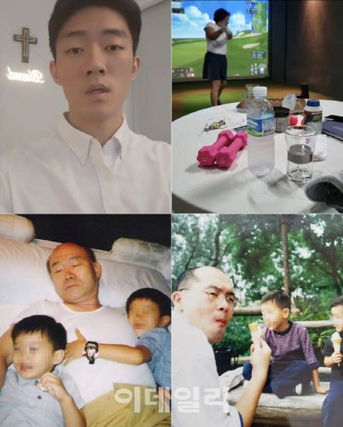 고(故) 전두환 전 대통령의 손자 전우원씨가 자신의 SNS 계정에 공개한 가족 사진들 (사진=전우원 인스타그램 갈무리)