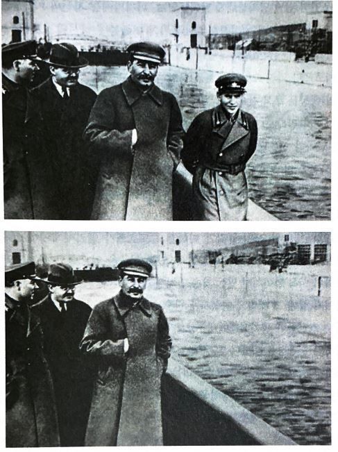 숙청된 뒤 스탈린과 함께 동행한 사진이 사라진 니콜라이 예조프.