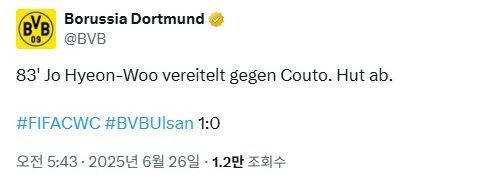 [사진] 보루시아 도르트문트 공식 소셜 미디어