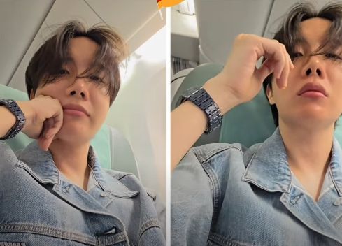 그룹 방탄소년단(BTS) 제이홉이 베를린 룰라팔루자 공연을 위해 10일 오전 인천국제공항을 통해 출국하며 찍은 셀카. /사진=제이홉 인스타그램 스토리 갈무리