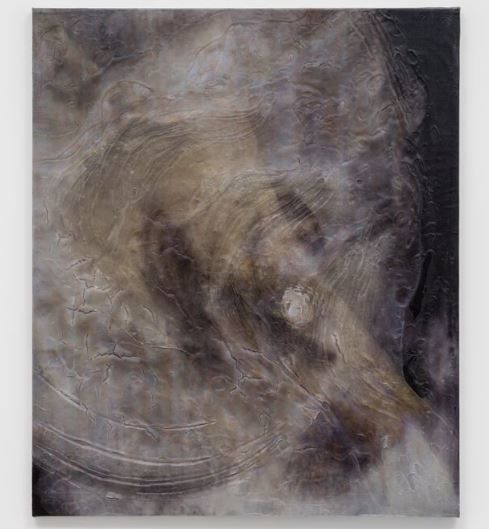 [서울=뉴스핌]이영란 미술전문기자= 정희민 '두 입이 속삭여 4', 2025. 캔버스에 아크릴릭, 겔 미디움, UV 프린트 73x61cm, Courtesy Thaddaeus Ropac gallery, London • Paris • Salzburg • Milan• Seoul ©정희민, 사진=전병철 .2025.11.24 art29@newspim.com