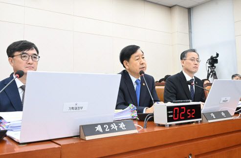 구윤철 부총리 겸 기획재정부 장관이 국회 기획재정위원회 국정감사에서 관세협상과 관련해 답변을 하고 있다.(사진=기획재정부)