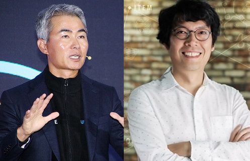 장현국 넥써쓰 대표 겸 오픈게임 파운데이션 재단 창립자(왼쪽)와 재단에 합류한 송재경 전 엑스엘게임즈 대표. / 사진=이소라 기자, 카카오게임즈 제공