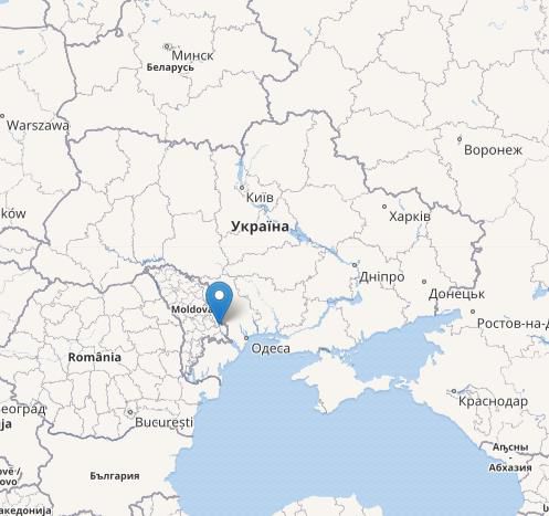 몰도바 지도. 파란색 표시 지역이 트란스니스트리아. [위키피디아 자료사진]
