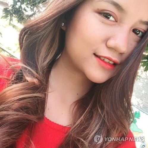 SNS에 올라온 에인절의 생전 모습[로이터=연합뉴스]