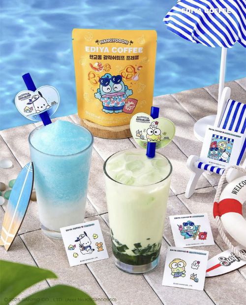 이디야커피도 지난 1일부터 산리오와 협업한 음료를 선보이고 있다. 이디야커피 제공