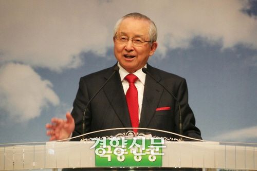 극동방송 이사장 김장환 목사. 경향신문 자료사진