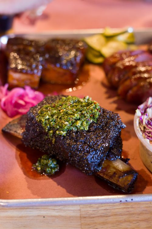 소고기 립 바비큐.