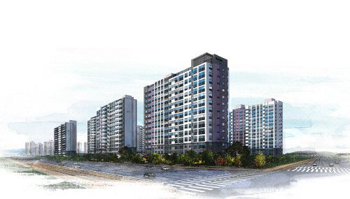 파주운정 시티프라디움 투시도 스케치