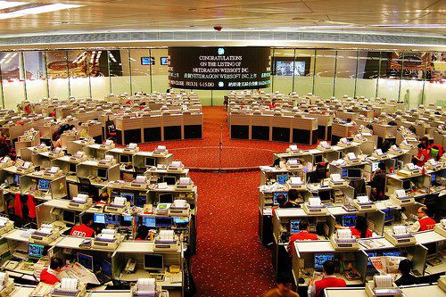 홍콩 증시 모습. 뉴시스