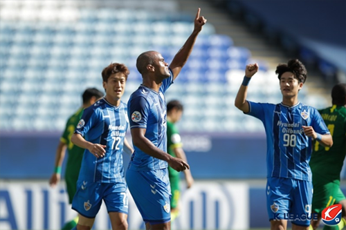 울산현대는 2020 AFC 챔피언스리그 4강에 올라 빗셀고베와 결승 진출권을 놓고 다툰다. 사진=한국프로축구연맹 제공