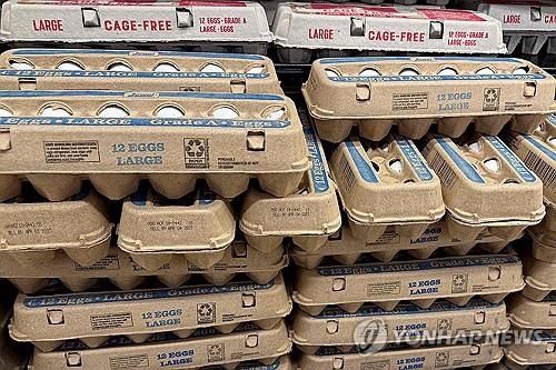 미 시카고시 식료품 매장의 계란 판매대 <사진=AFP 연합뉴스>