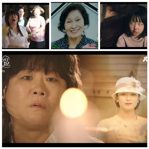 ‘천국보다 아름다운’에서 이정은(영애)이 이승으로 돌아가기 직전 김혜자(해숙)와 작별하는 장면이 그려졌다. 사진=‘천국보다 아름다운’