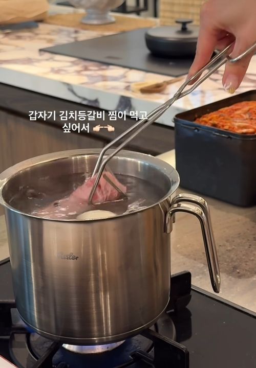 배우 기은세가 루프탑 ‘집캉스’ 풍경과 함께 김치등갈비찜 일상을 공개했다. 사진=기은세 SNS