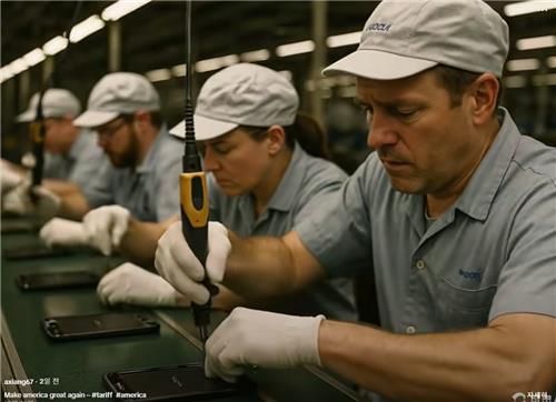 인공지능(AI)으로 생성된 트럼프 정부 관세 정책 조롱 영상. 사진 틱톡 캡처