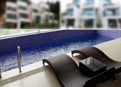 농어촌민박으로 등록해 놓은 펜션 내 수영장. 중앙포토