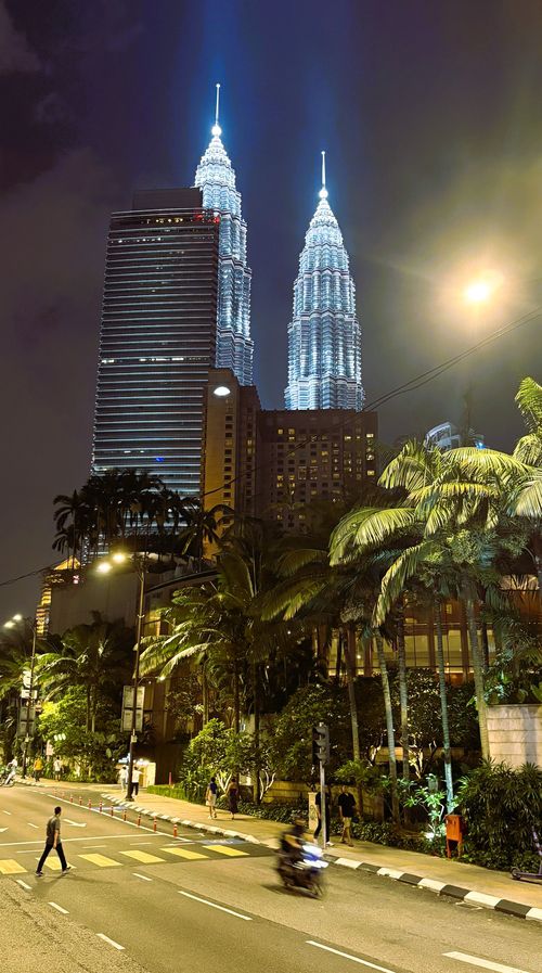 페트로나스 트윈 타워의 야경 모습