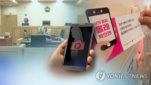 성폭력범죄의 처벌 등에 관한 특례법에 따라 카메라나 그 밖에 기계장치를 이용해 사람의 신체를 촬영대상자의 의사에 반하여 촬영한 자는 7년 이하의 징역 또는 5천만원 이하의 벌금에 처한다. [이미지출처=연합뉴스]