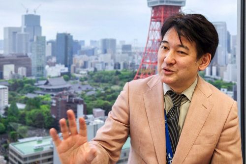 지난달 23일 이와나 레이스케 미쓰비시UFJ리서치&컨설팅 정책연구사업본부 책임연구원이 아시아경제와 만나 일본 노인주거정책에 관해 설명하고 있다. 사진=박유진 기자