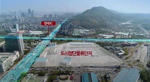 서울 서초구 양재IC 남측에 있는 옛 화물터미널 부지. 하림그룹 계열사 하림산업이 이곳에 물류복합센터 개발을 추진하고 있다. 하림산업