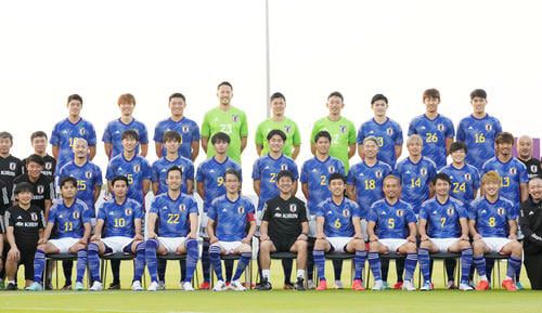 2022 카타르 월드컵 일본 남자 축구 대표팀 단체 사진/닛칸스포츠