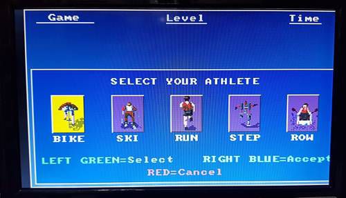 (다양한 게임을 고를 수 있다. 자전거, 스키, 달리기.. 신난다~~~)