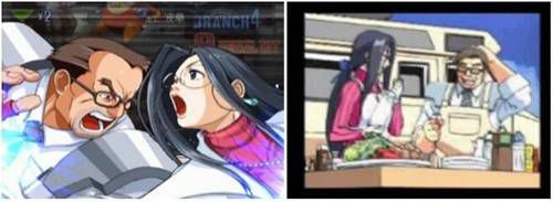 사복까지는 아니지만, 머리를 묶고 앞치마를 입은 모습이 등장