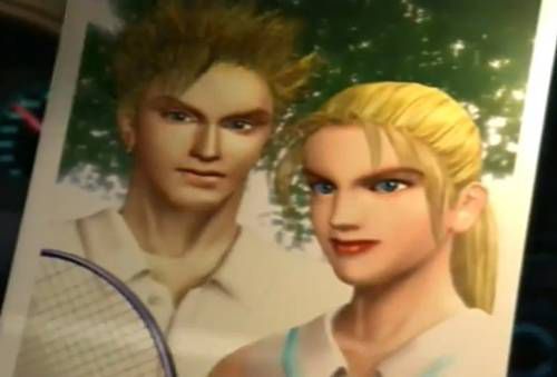 청초한 테니스복을 입은 사라