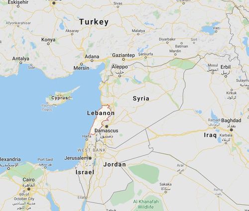 중동의 요충지이자 '중동식 민주주의의 모범생'인 레바논[구글지도 캡처]