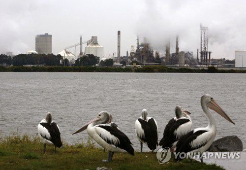 호주 뉴사우스웨일스주 뉴캐슬에 있는 비료회사 야라의 질산암모늄 생산공장.[EPA=연합뉴스]