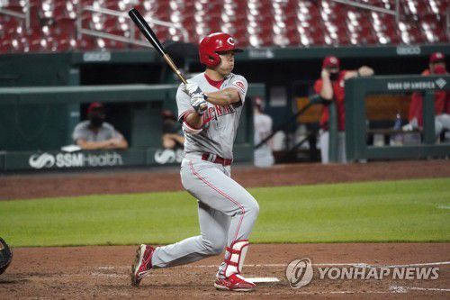 신시내티 일본인 타자 아키야마[AP=연합뉴스 자료사진]