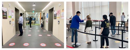 쿠팡 본사 거리 두기 모습[쿠팡 제공. 재판매 및 DB 금지]