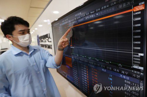 SK바이오팜 상장 첫 날[연합뉴스 자료사진]