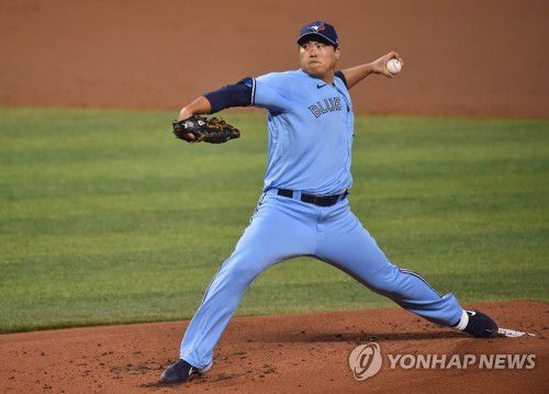 고비마다 탈삼진 쇼로 마이애미 타선 잠재운 류현진[게티이미지/AFP=연합뉴스]
