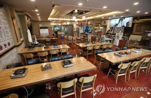 텅 빈 식당[연합뉴스 자료사진]