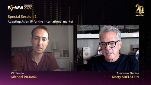 드라마 '설국열차' 제작자 마티 아델스테인(오른쪽)[BCWW 홈페이지 캡처. 재판매 및 DB 금지]