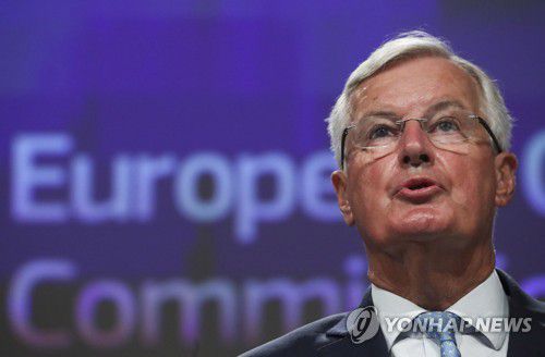 영국과 EU의 미래관계 협상에서 EU 측 협상 수석대표를 맡고 있는 미셸 바르니에 [AP=연합뉴스 자료사진]