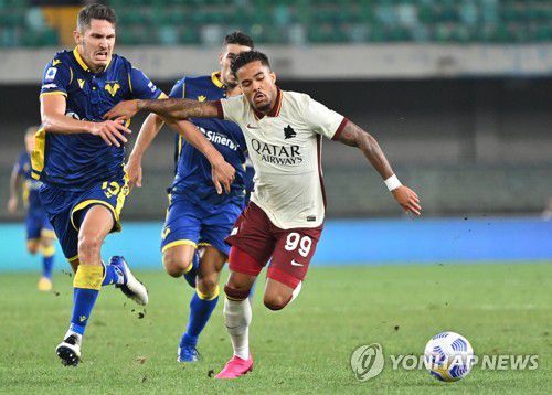 베로나-AS로마의 2020-2021 시즌 1라운드 경기 장면.[AFP=연합뉴스]