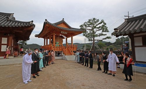 산청 기산국악당 태평고 제막[산청군 제공. 재판매 및 DB 금지]