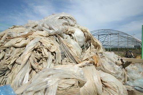 농로에 놓인 폐비닐[촬영 나보배]