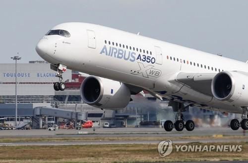 에어버스 A350[로이터=연합뉴스 자료사진]